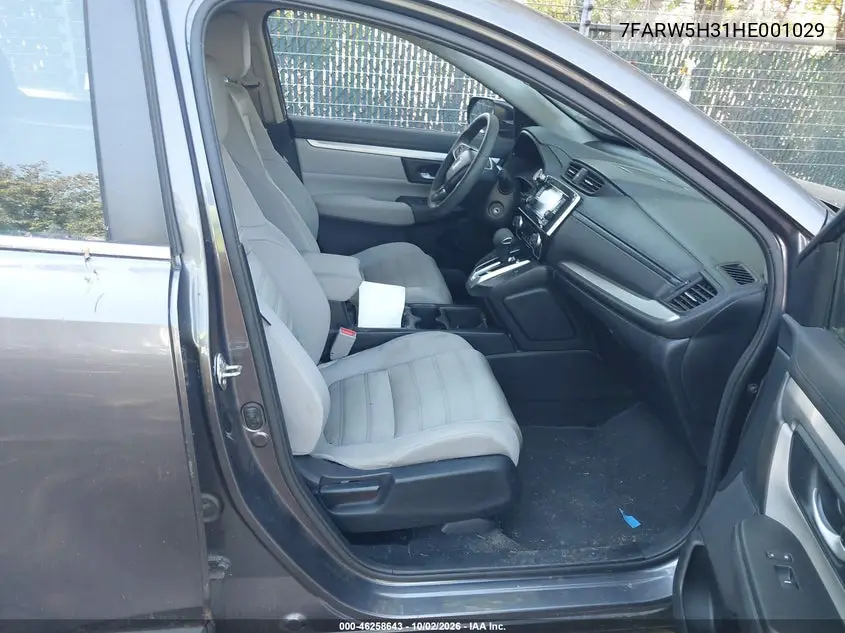 2017 HONDA CR-V VIN 7FARW5H31HE001029 — фото 5