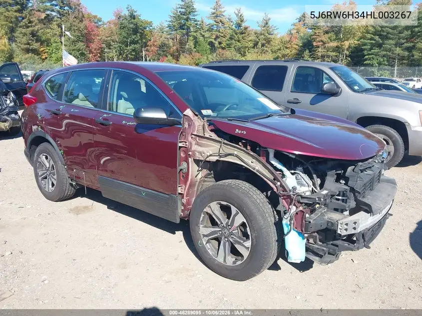 HONDA CR-V 2017, VIN 5J6RW6H34HL003267