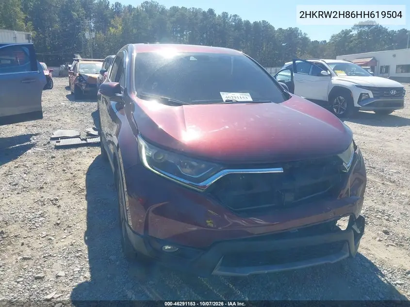 HONDA CR-V 2017, VIN 2HKRW2H86HH619504