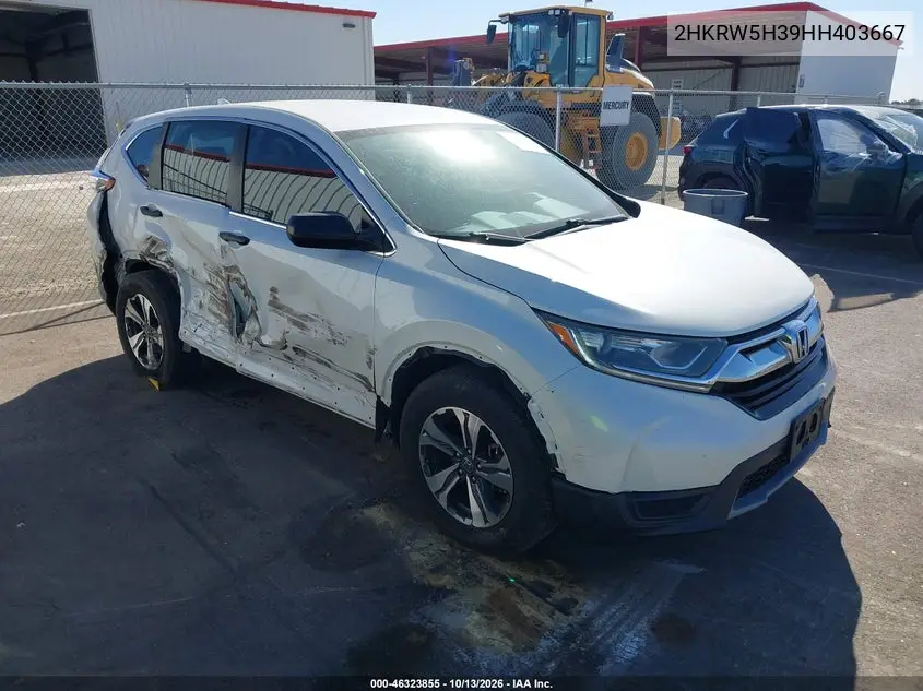 HONDA CR-V 2017, VIN 2HKRW5H39HH403667