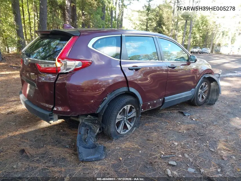 2017 HONDA CR-V VIN 7FARW5H39HE005278 — фото 4