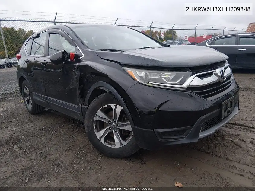 HONDA CR-V 2017, VIN 2HKRW6H3XHH209848