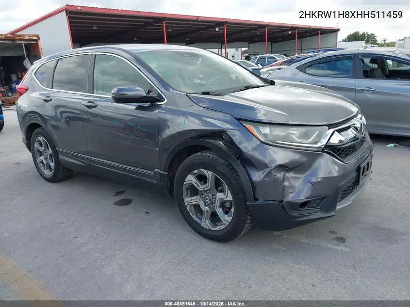 HONDA CR-V 2017, VIN 2HKRW1H8XHH511459