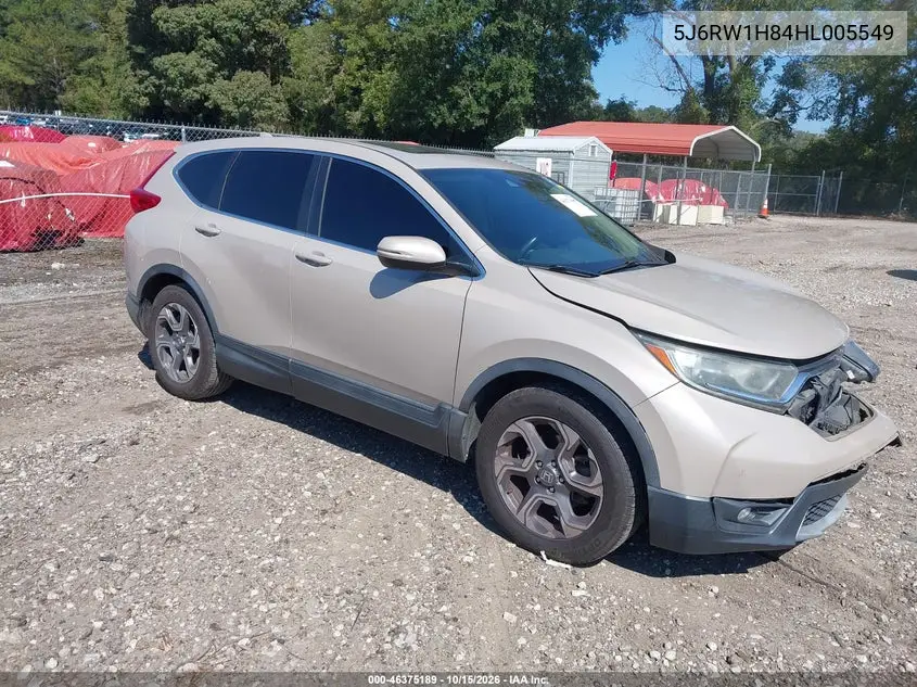 HONDA CR-V 2017, VIN 5J6RW1H84HL005549