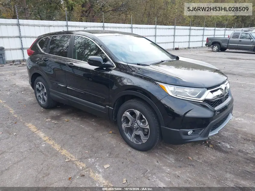 HONDA CR-V 2017, VIN 5J6RW2H53HL028509