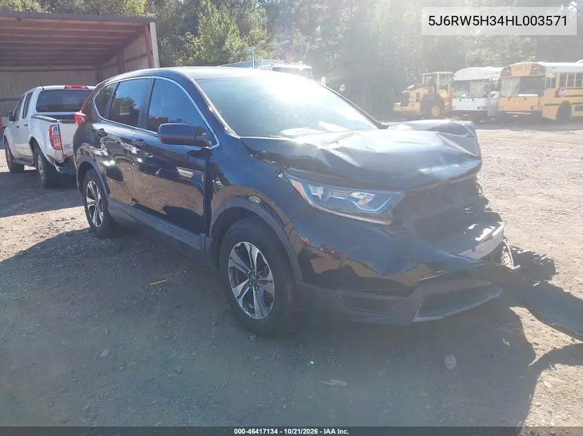 HONDA CR-V 2017, VIN 5J6RW5H34HL003571