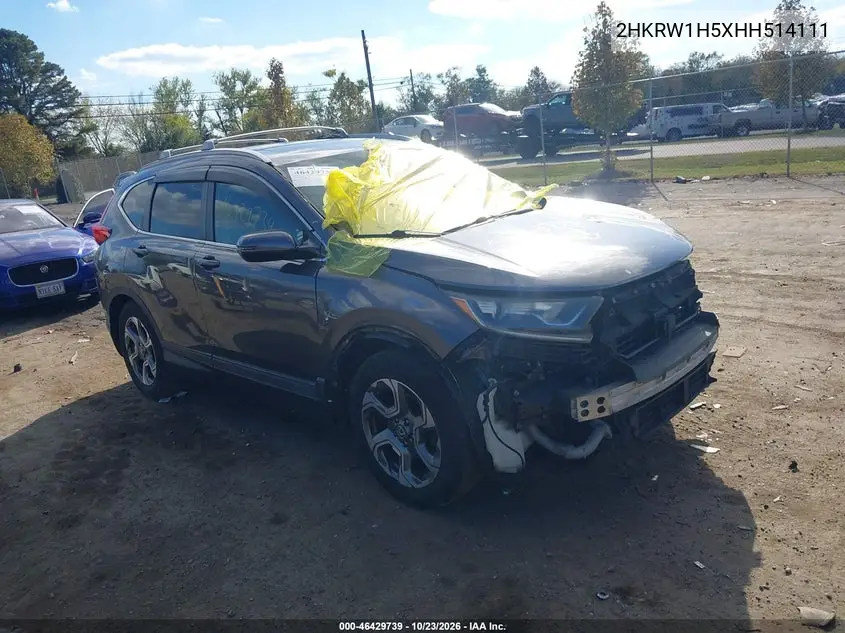 HONDA CR-V 2017, VIN 2HKRW1H5XHH514111