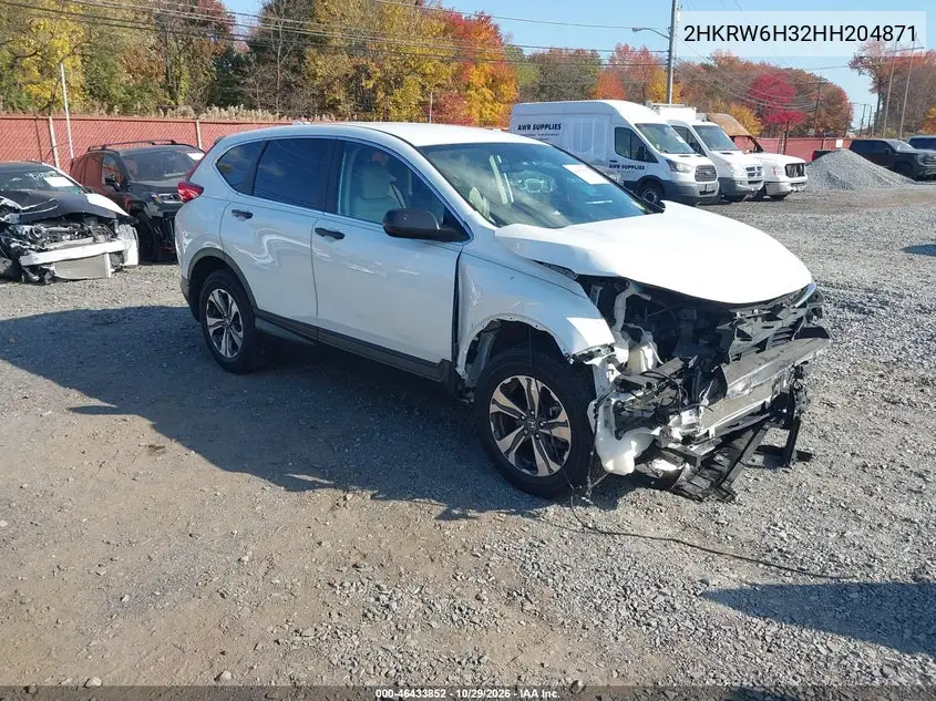 HONDA CR-V 2017, VIN 2HKRW6H32HH204871