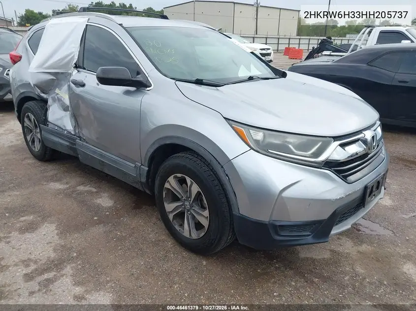 HONDA CR-V 2017, VIN 2HKRW6H33HH205737