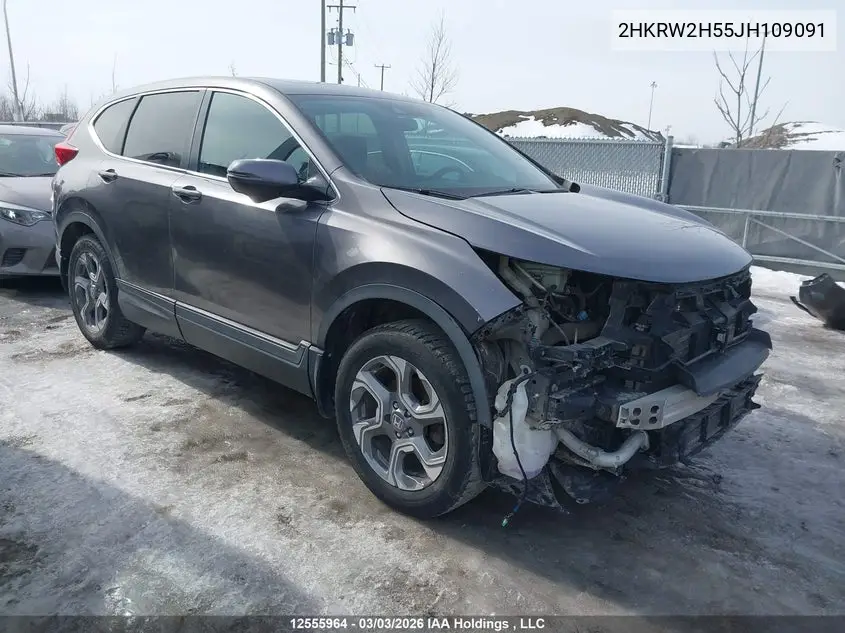 HONDA CR-V 2018, VIN 2HKRW2H55JH109091