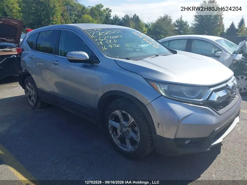 HONDA CR-V 2018, VIN 2HKRW2H80JH624204