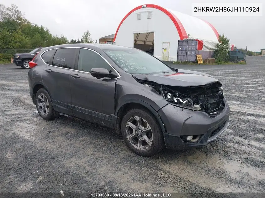 HONDA CR-V 2018, VIN 2HKRW2H86JH110924