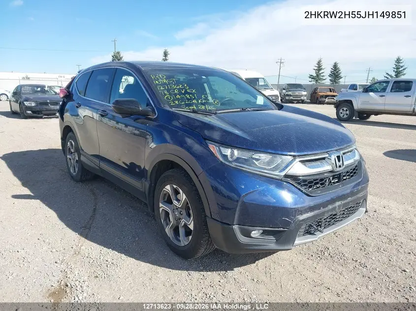 HONDA CR-V 2018, VIN 2HKRW2H55JH149851