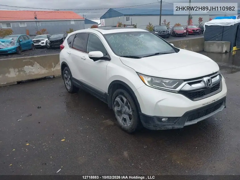 HONDA CR-V 2018, VIN 2HKRW2H89JH110982
