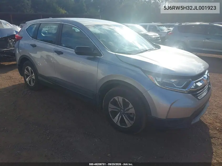 HONDA CR-V 2018, VIN 5J6RW5H32JL001923