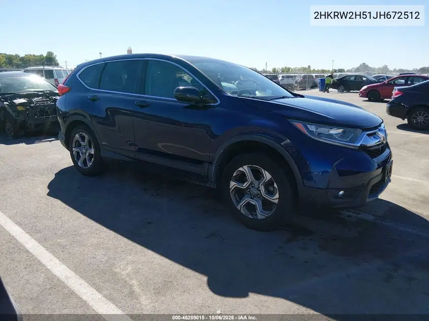 HONDA CR-V 2018, VIN 2HKRW2H51JH672512