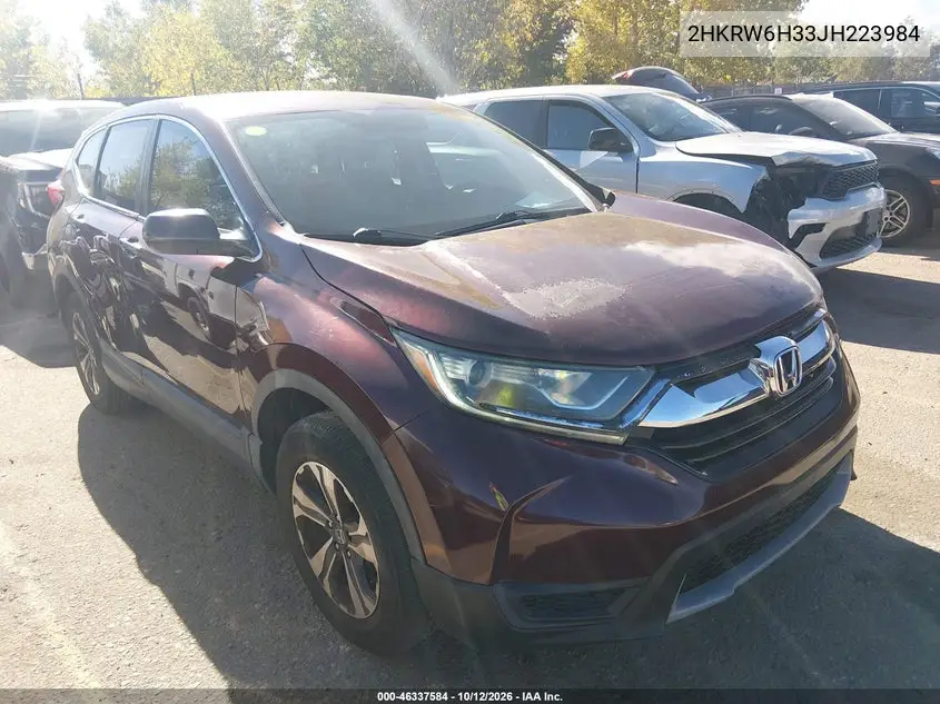 HONDA CR-V 2018, VIN 2HKRW6H33JH223984