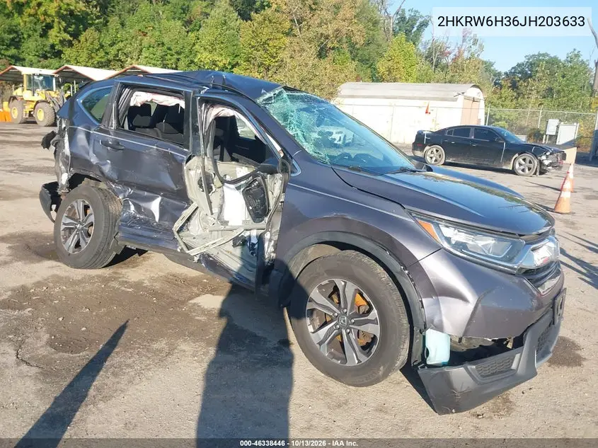 HONDA CR-V 2018, VIN 2HKRW6H36JH203633