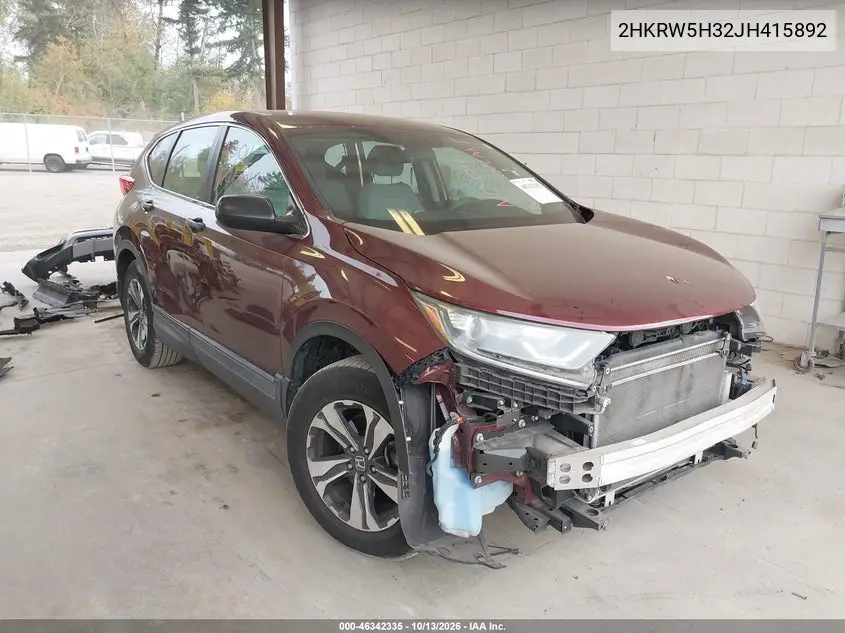 HONDA CR-V 2018, VIN 2HKRW5H32JH415892