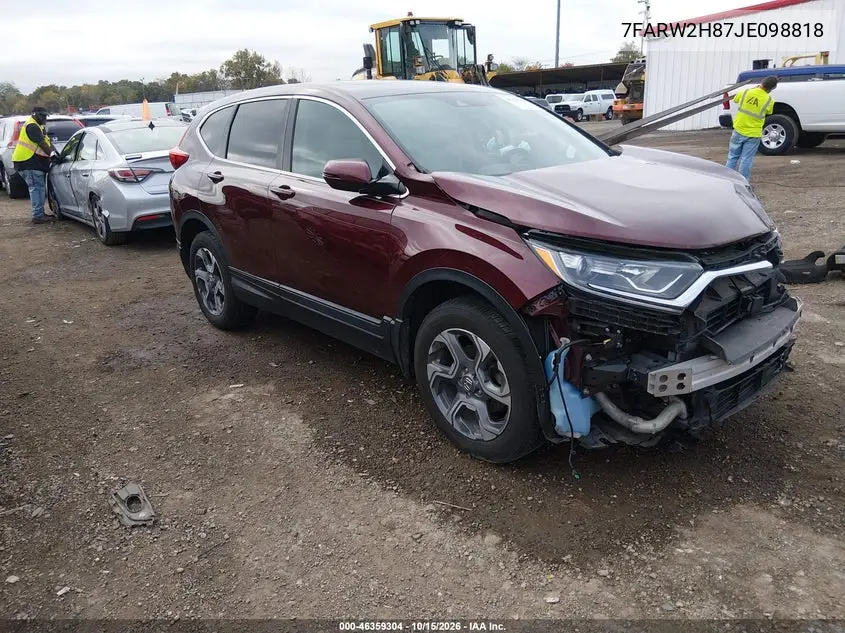 HONDA CR-V 2018, VIN 7FARW2H87JE098818