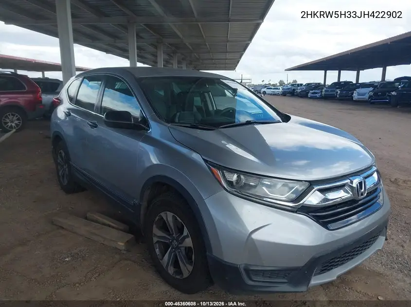 HONDA CR-V 2018, VIN 2HKRW5H33JH422902