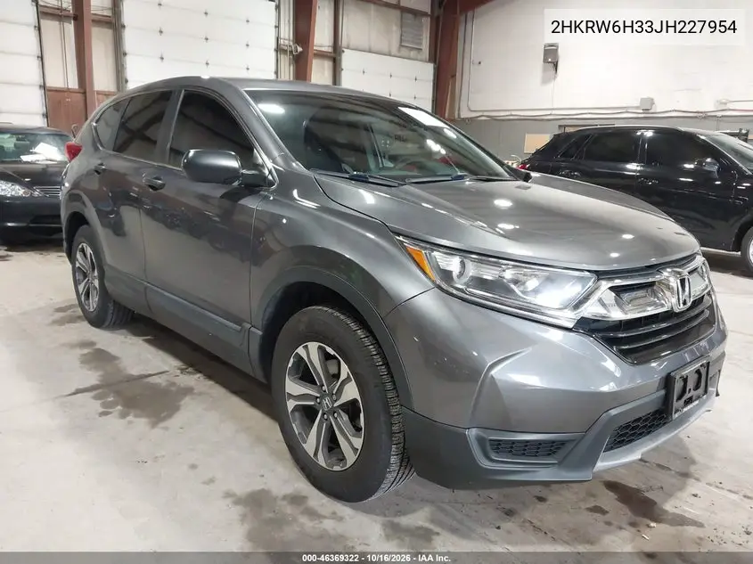 HONDA CR-V 2018, VIN 2HKRW6H33JH227954