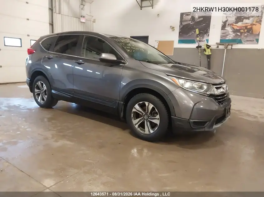HONDA CR-V 2019, VIN 2HKRW1H30KH001178