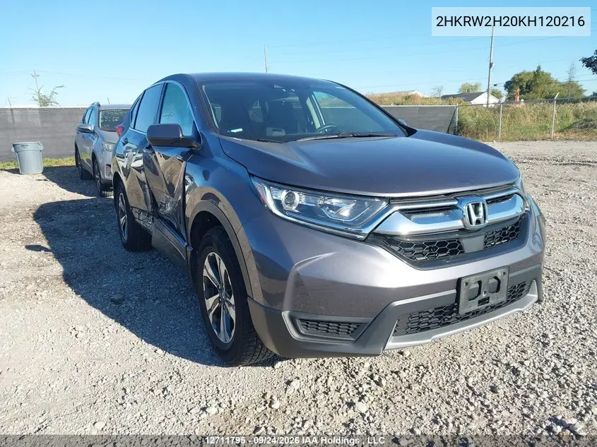 HONDA CR-V 2019, VIN 2HKRW2H20KH120216