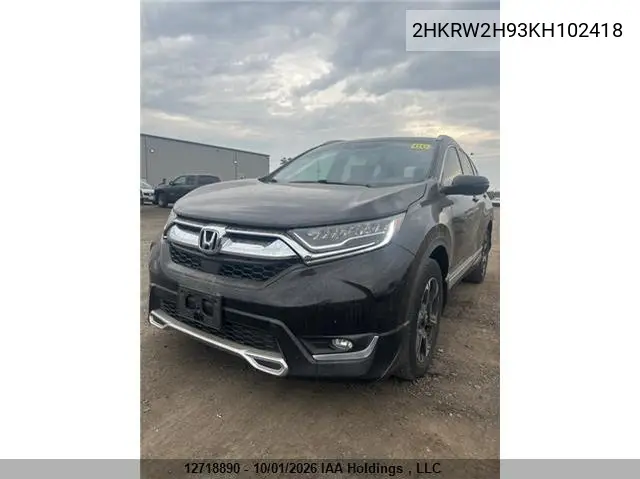 HONDA CR-V 2019, VIN 2HKRW2H93KH102418