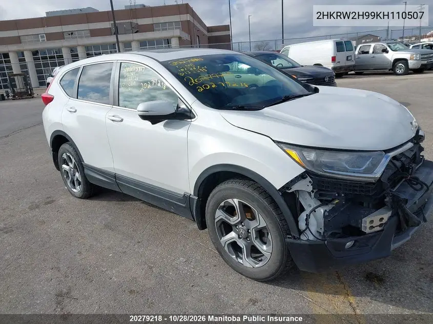 HONDA CR-V 2019, VIN 2HKRW2H99KH110507