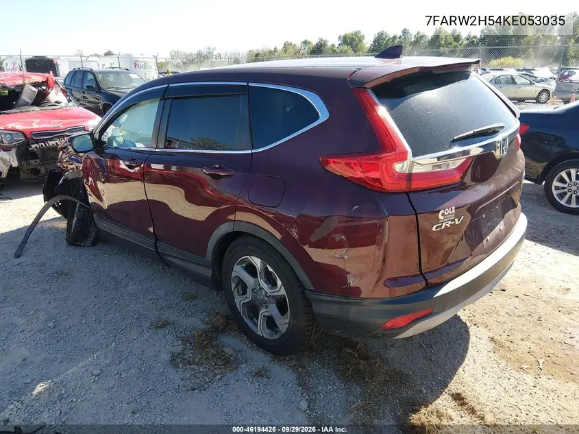 2019 HONDA CR-V VIN 7FARW2H54KE053035 — фото 3