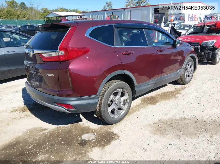 2019 HONDA CR-V VIN 7FARW2H54KE053035 — фото 4