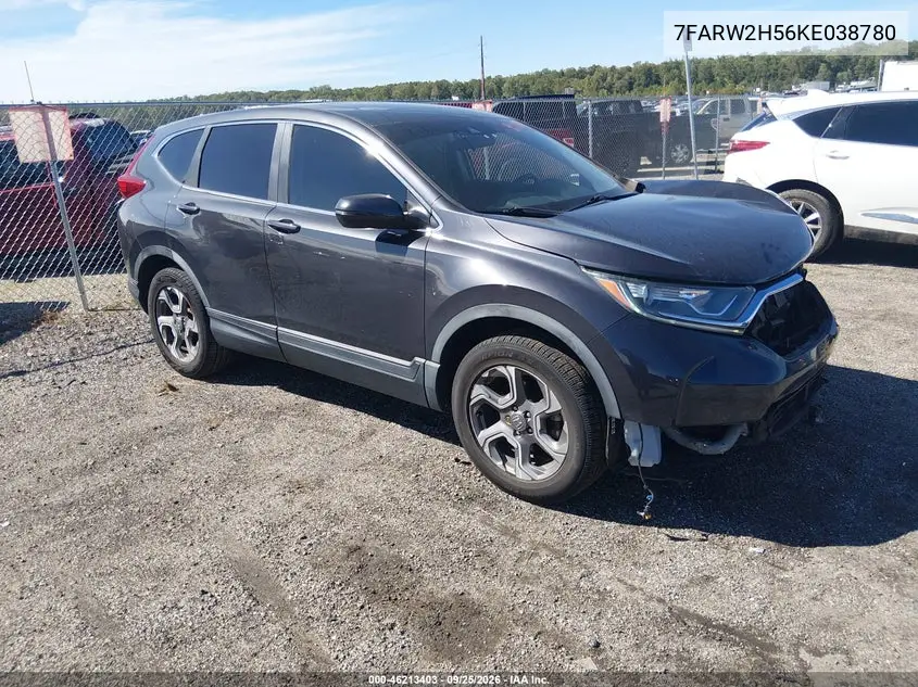 HONDA CR-V 2019, VIN 7FARW2H56KE038780