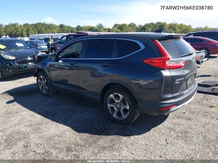 2019 HONDA CR-V VIN 7FARW2H56KE038780 — фото 3