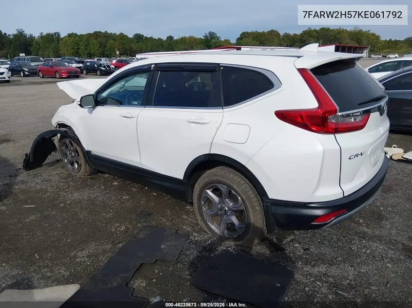 2019 HONDA CR-V VIN 7FARW2H57KE061792 — фото 3