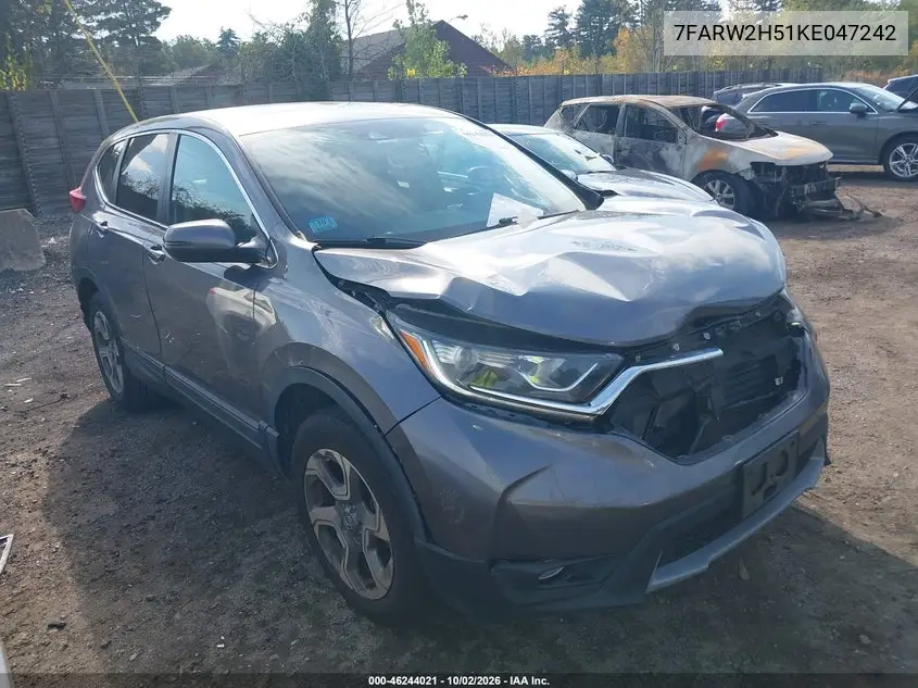 HONDA CR-V 2019, VIN 7FARW2H51KE047242