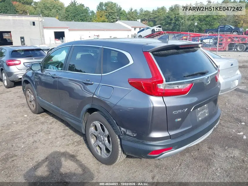 2019 HONDA CR-V VIN 7FARW2H51KE047242 — фото 3