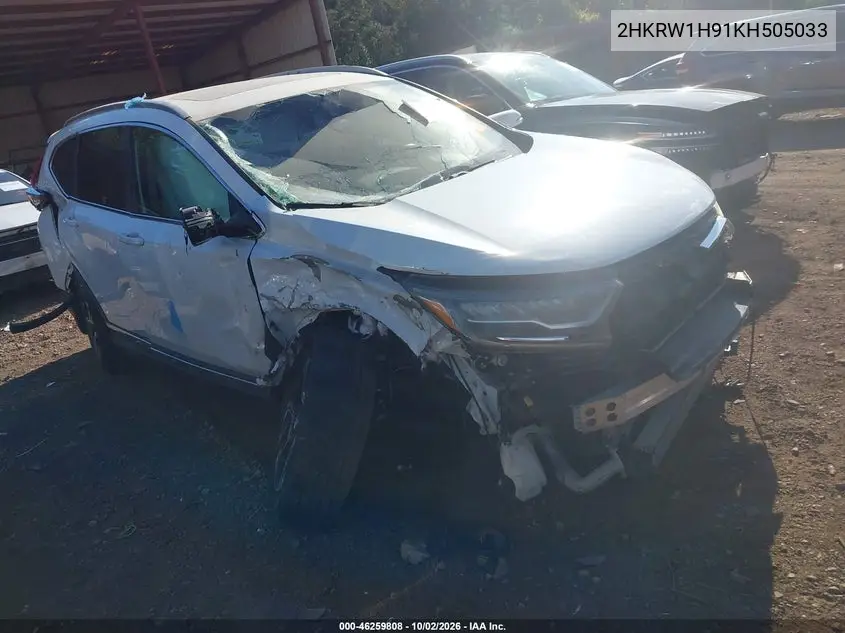 HONDA CR-V 2019, VIN 2HKRW1H91KH505033