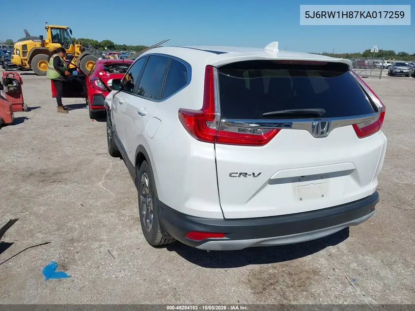 2019 HONDA CR-V VIN 5J6RW1H87KA017259 — фото 3