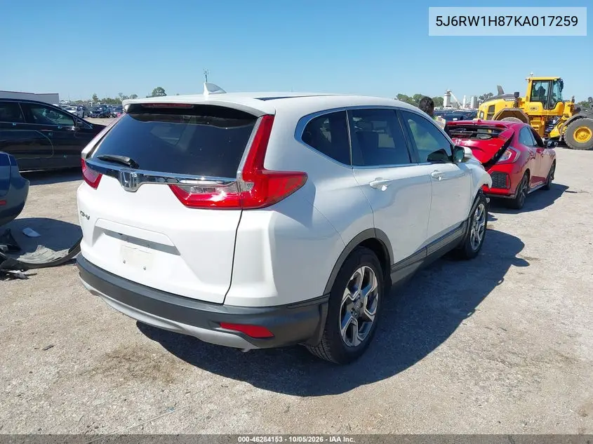 2019 HONDA CR-V VIN 5J6RW1H87KA017259 — фото 4