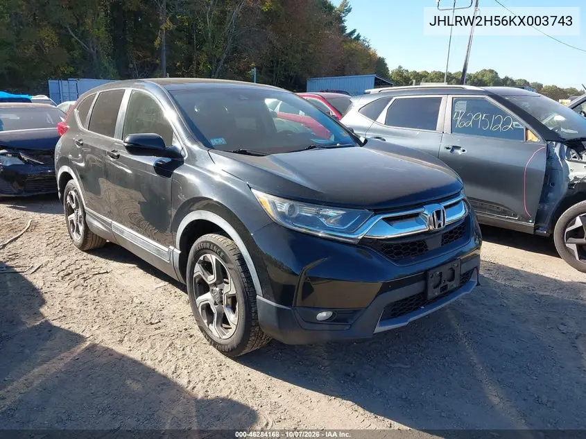 HONDA CR-V 2019, VIN JHLRW2H56KX003743