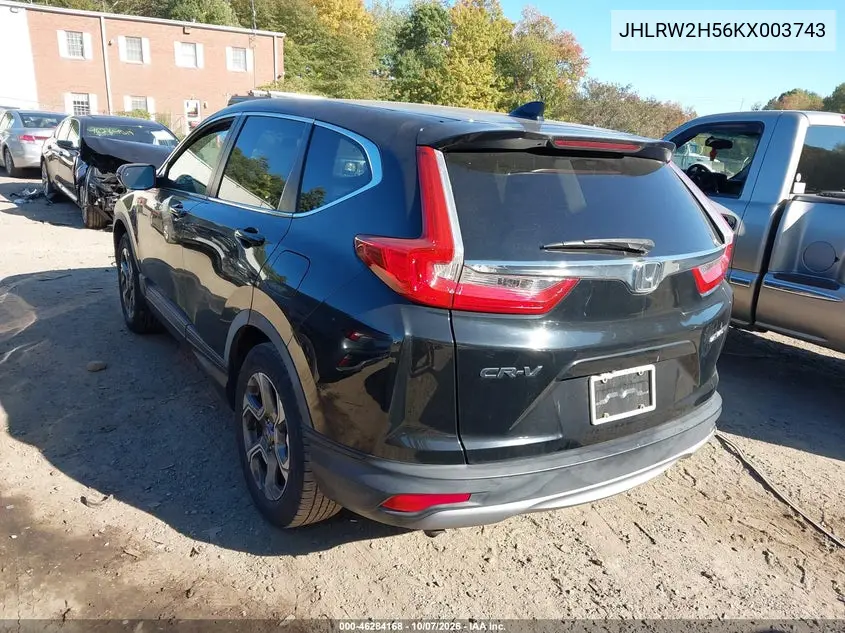 2019 HONDA CR-V VIN JHLRW2H56KX003743 — фото 3