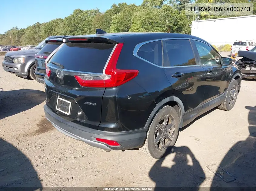 2019 HONDA CR-V VIN JHLRW2H56KX003743 — фото 4