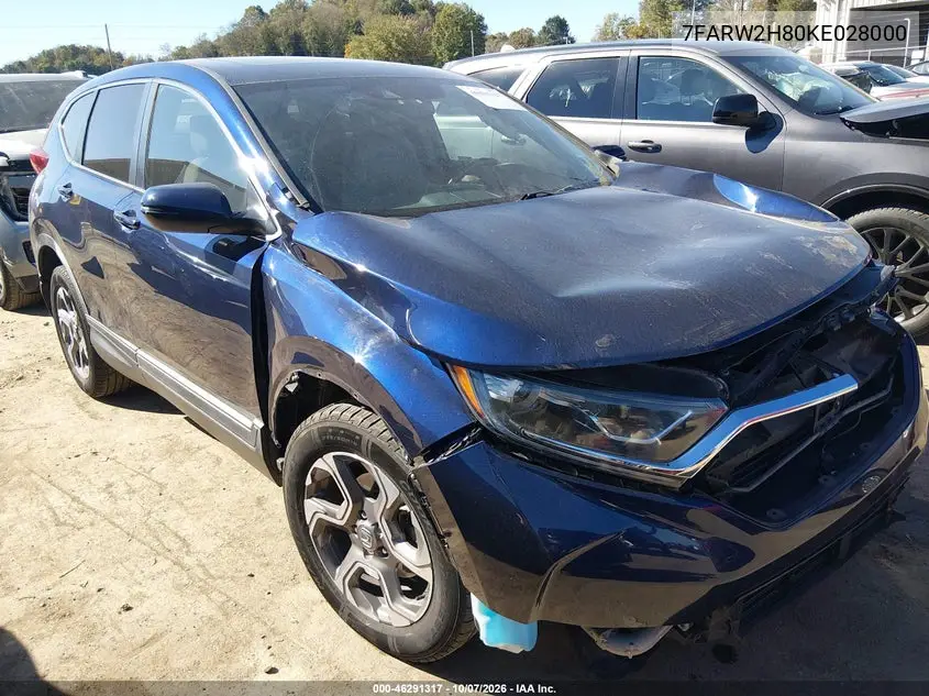 HONDA CR-V 2019, VIN 7FARW2H80KE028000
