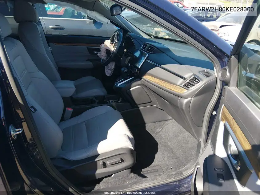 2019 HONDA CR-V VIN 7FARW2H80KE028000 — фото 5
