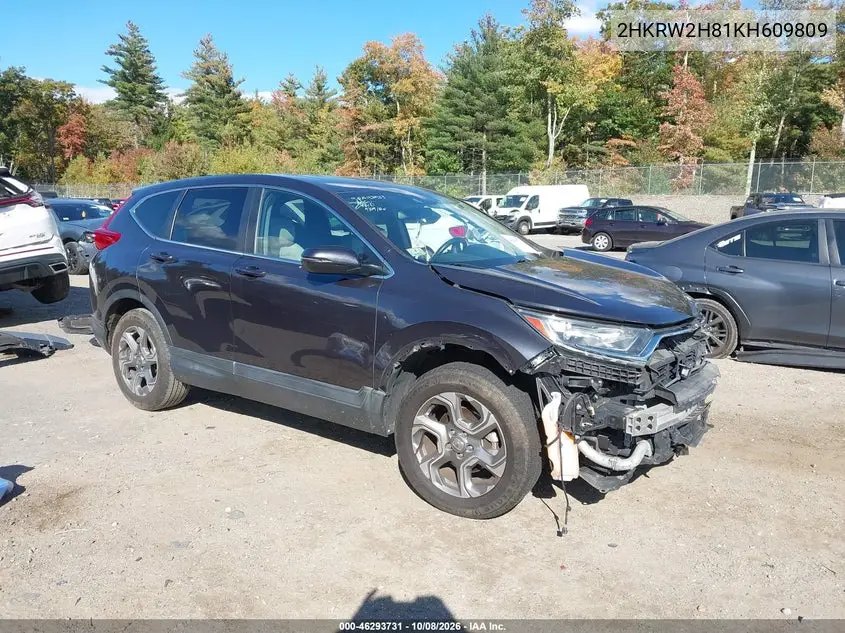 HONDA CR-V 2019, VIN 2HKRW2H81KH609809