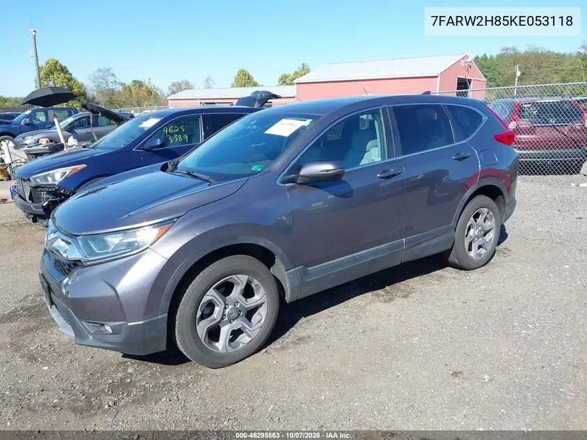 2019 HONDA CR-V VIN 7FARW2H85KE053118 — фото 2