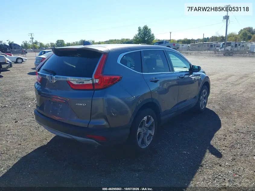 2019 HONDA CR-V VIN 7FARW2H85KE053118 — фото 4