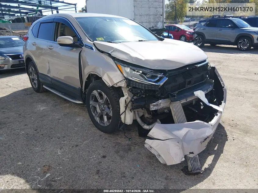 HONDA CR-V 2019, VIN 2HKRW2H52KH601370