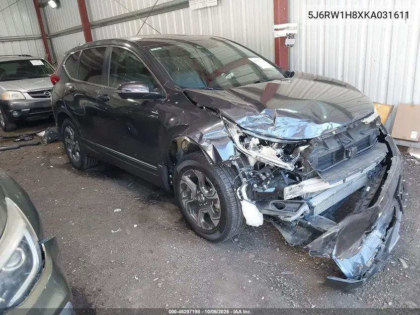 HONDA CR-V 2019, VIN 5J6RW1H8XKA031611